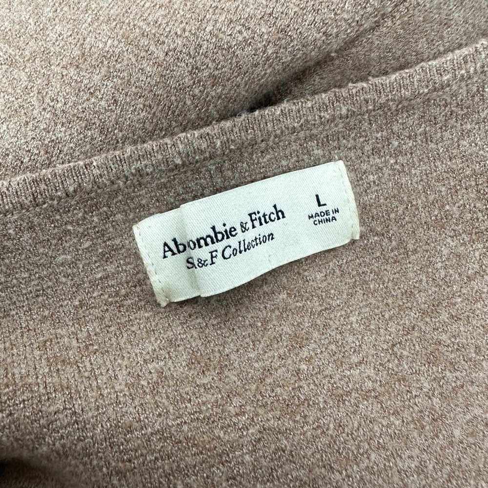 Abercrombie & Fitch Tank Top Brown Square Neck Sweater Knit / Womens Large - Picture 3 of 6